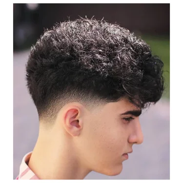 Curly Top Wolf Cut Men