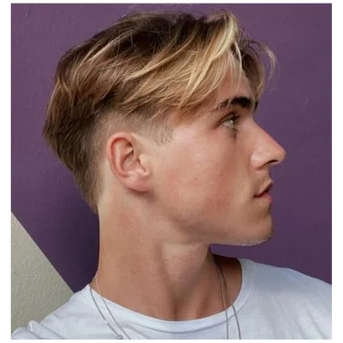 Middle-part Wolf Cut for Men