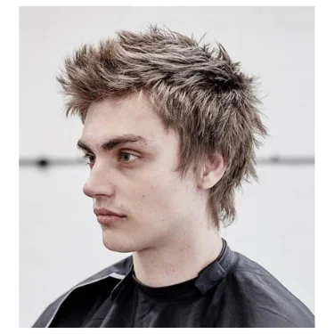  Spiky Wolf Cut Men’s Hairstyle