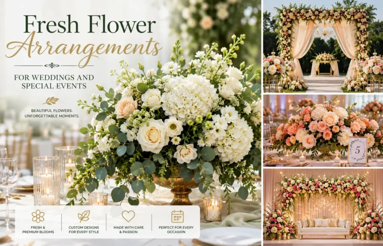 Fresh Flower Arrangements for Weddings and Special Events