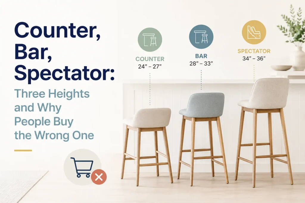 Counter, Bar, Spectator: Three Heights and Why People Buy the Wrong One